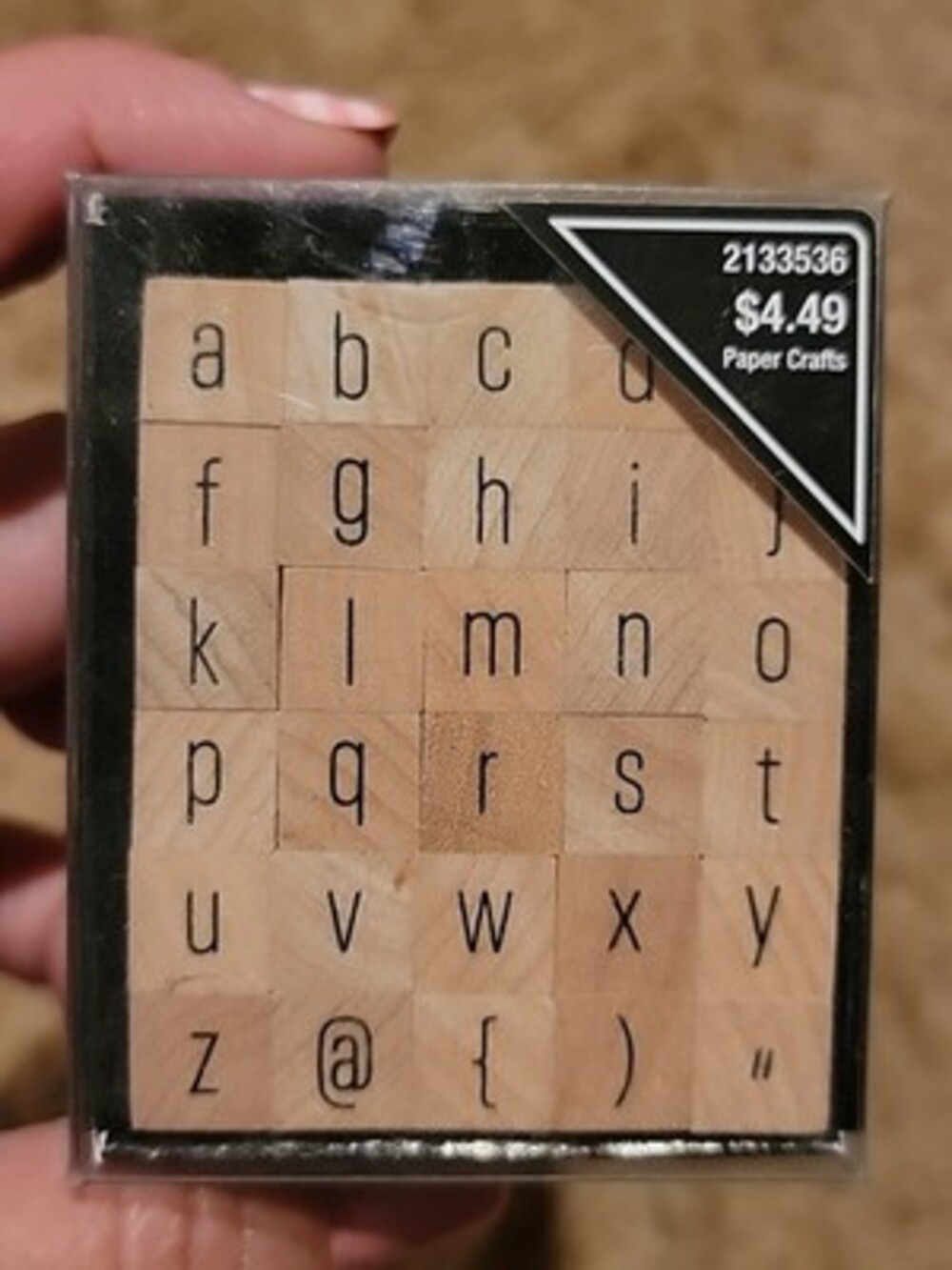 Stampabilities Alphabet ABC's Wooden Rubber Stamp Mini Lower case